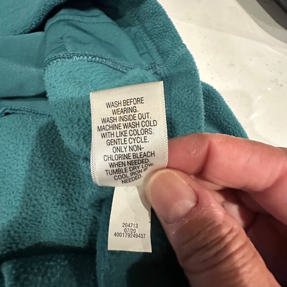 Croft & Barrow Mens XL Teal Fleece Pullover Jacket 1/4 Zip Polyester - Picture 5 of 10